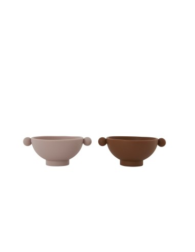 Pack 2 bowls silicona caramel-rose