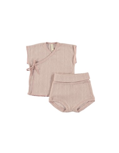 Conjunto manga corta + culotte smile cute pinklace