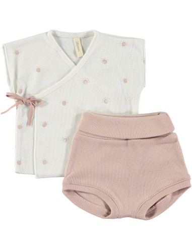 Conjunto manga corta+culotte smile sun pinklace