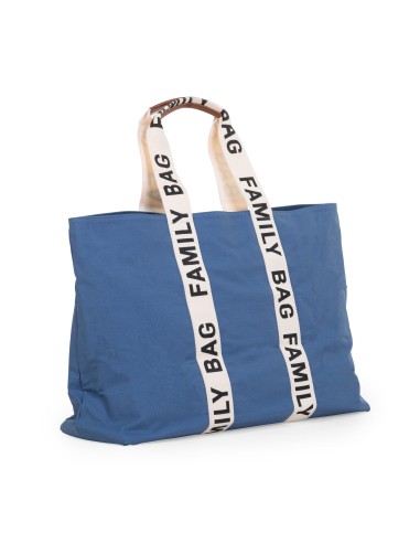 Family bag signature canvas indigo