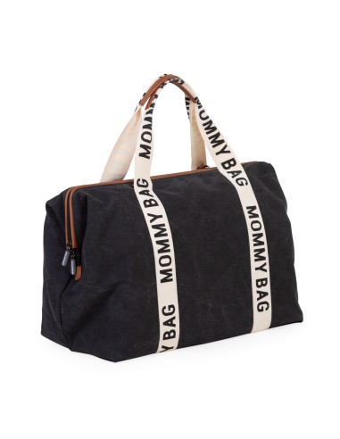 Mommy bag signature canvas negro