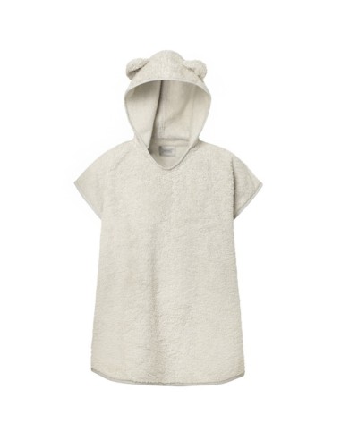 Poncho baño teddy terry beige