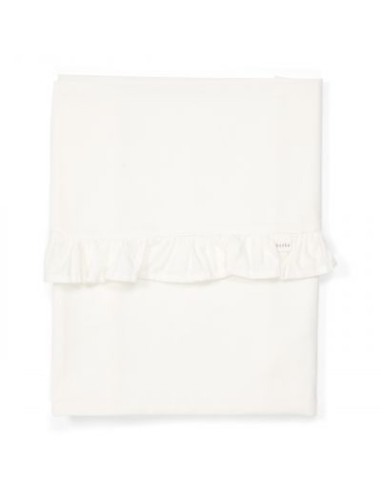 Sábana encimera de moisés Ruffle warm white