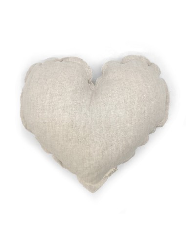 Cojín corazón 100% linen