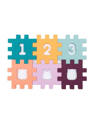 Puzzle sensorial cubie pastel